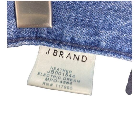 J BRAND Heather Hi Rise Slim Straight Cropped Denim Jeans Electric Dream US 30 - Picture 13 of 15